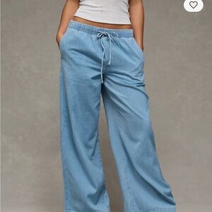 American Eagle dreamy drape low-rise wide leg “Jean”